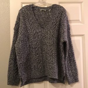 Vince cable knit v-neck
